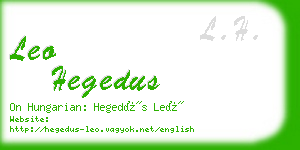 leo hegedus business card